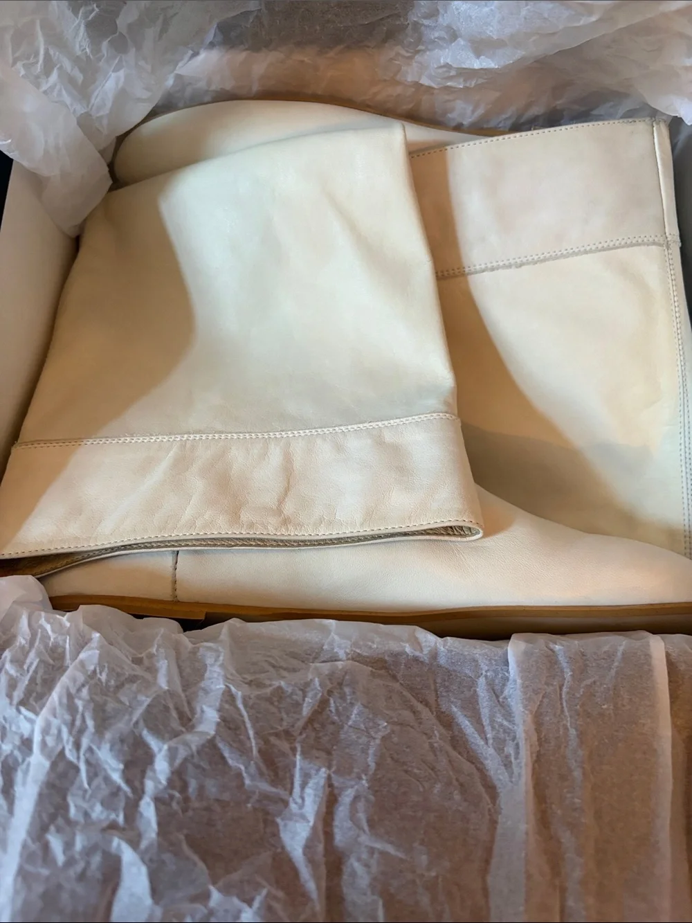 CNC Costume National Cream Leather Boots